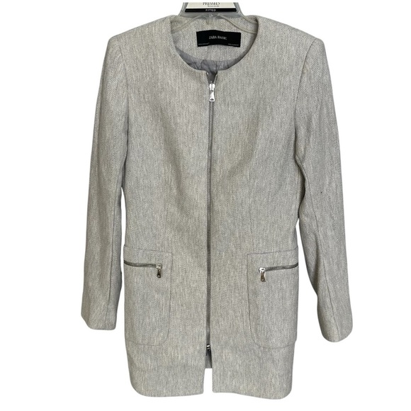 Zara Ladies Grey 3/4 Coat - Picture 1 of 8